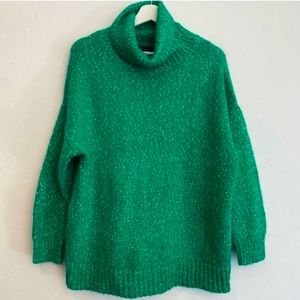 Eloquii Green Chunky Turleneck Knit Sweater Size 14/16
